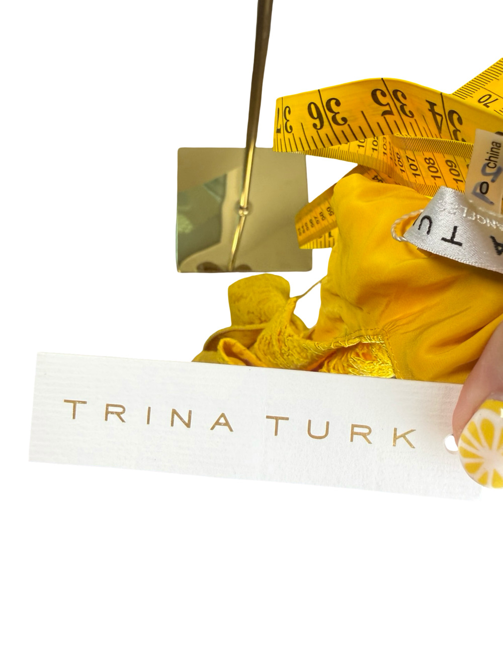 Trina Turk Yellow Floral Lace Sleeveless Sheath Dress Size 0 NWT! - Picture 9 of 10